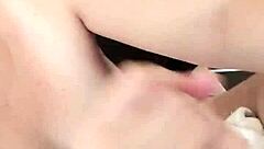 step-sister gives messy blowjob and titty fuck to big cock