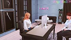 Watch the futanari boss deep throat her secretary!