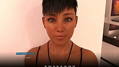 Solo brunette toys her wet pussy lips close up