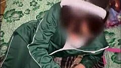 Mexican schoolgirl in PE uniform feels excited outdoors