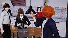 Petite teen's first anal fuck with older guy's big cock