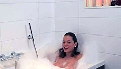 Solo Bathing Shemale Tugs Big Tits, Masturbates, Cumshot High Definition