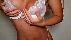 Briana Banderas Strips Lingerie