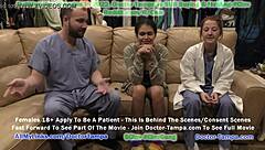 I become a doctor in Tampa, walking in on fully naked Angel Santana for a second opinion at Doctor Stacy Shepard's request