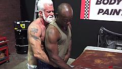 Jake marshall satisfies his customer aaron trainer with anal rimjob