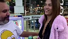 petite brunette ma santos fucks in halloween car with mr matusalem and binho ted