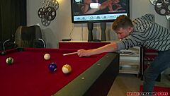 Straight guys playing pool turn into orgy 😈