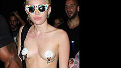 Miley Cyrus Nude Collection: Topless Blonde With Small Tits Exposed?