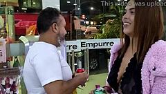petite brunette ma santos fucks in halloween car with mr matusalem and binho ted