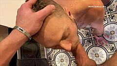 Amateur neighbors showcase big cocks in gay blowjob compilation