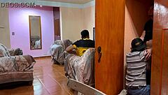 Double penetration sex for tied up lesbian in domination fetish