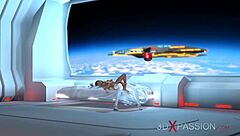 Hot shemale action in space: extreme pleasure awaits