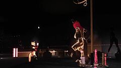 Ryo explores the red robin lounge with a machine table.