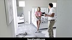 Emma Hix Gets Intense Creampie From Landlord