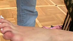 Foot fetish videos featuring footjobs, sucking, and feet worship in various settings