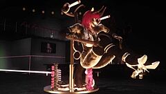 Ryo explores the red robin lounge with a machine table.