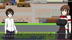 garota levanta a camisa na aula e mostra os peitos grandes enquanto assiste