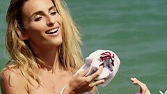 Blonde MILF Cara Mell's Intriguing Outdoor Striptease