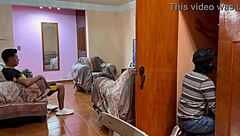 Double penetration sex for tied up lesbian in domination fetish