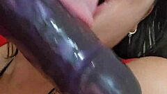 Big toy fucking for amateur girlfriend with a big pussy