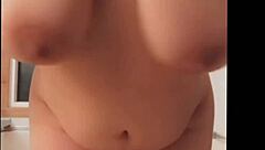 a chubby babe showcases her big natural tits in solo compilation