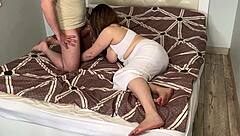 Big Housewife Blows Stepson, Gets Anal Fucked