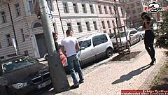 Busty Girlfriend in Nylon Anal Bi MMF Threesome