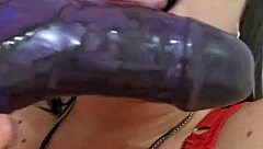 Big toy fucking for amateur girlfriend with a big pussy