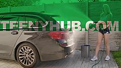 A very curvy car wash with Vera Jarw and Michael Fly?