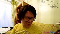 Amateur Tricked Into Intense Blowjob And Facial For Nerd's First Time!