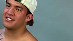 behind the scenes, twink amateur gets blowjob and bareback anal