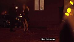 Waitress with great natural tits gets rough doggystyle in van on break