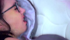 prurient wife sucking her husband's dick and getting cum in her mouth