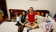 3D animated porn of a hot couple having sex after college