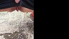 Natural Tits MILF Outdoor Pissing
