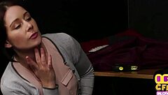 cfnm femdom milf wanks guy cock for cum on stockings