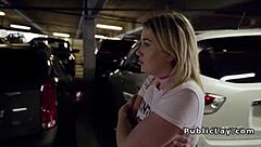 Dude makes blonde laugh, then fucks her