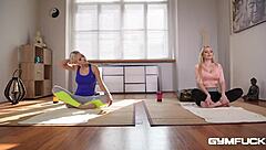 Gym fucking with Ria Sunn and Amber Jayne!