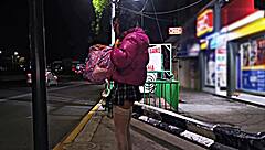 Public Whore Flashing in Miniskirt!