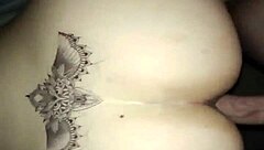 Beautiful cat with a tattooed ass and pussy gets fucked by a big cock