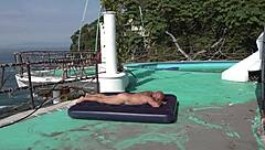 Latina couple fucks outdoors