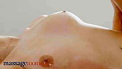 Ukrainian beauty gets a creampie in a sensual massage