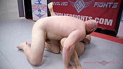 In this intense nude wrestling fight, Song Lee battles Thor, leading to passionate oral pleasure and licking.