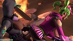3D animated Zoey Fortnite cosplay in uncensored hentai compilation