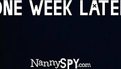 Anya Olsen feels intense pleasure as nannyspy babysitter gets fucked and creampied