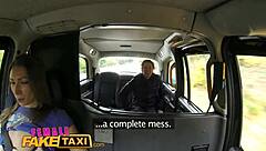 Female Fake Taxi Sexy Horny Tattooed Driver Enjoys Sticky Facial