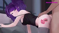3D animated hardcore sex with Mamimi Tanaka in doggy style