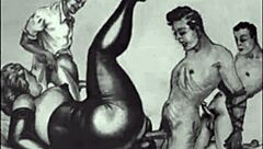 Vintage erotic drawings from antique comics