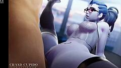 Widowmaker in action in this adult Overwatch video