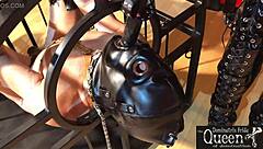 queen dominatrix frida rules with bdsm fetish chastity cage